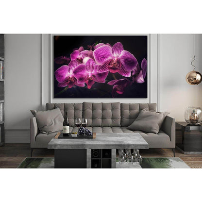 Purple Orchids №SL731 Ready to Hang Canvas Print - Zellart Canvas Prints 0new, ALL_Products, Floral & Botanical Wall Art