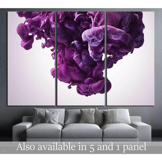 Purple paint splash. Abstract background №2567 Ready to Hang Canvas Print - Zellart Canvas Prints ALL_Products, s-2567
