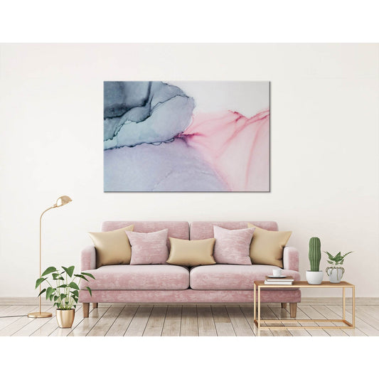 Purple, Pink And Blue Abstract №04354 Ready to Hang Canvas Print - Zellart Canvas Prints ALL_Products