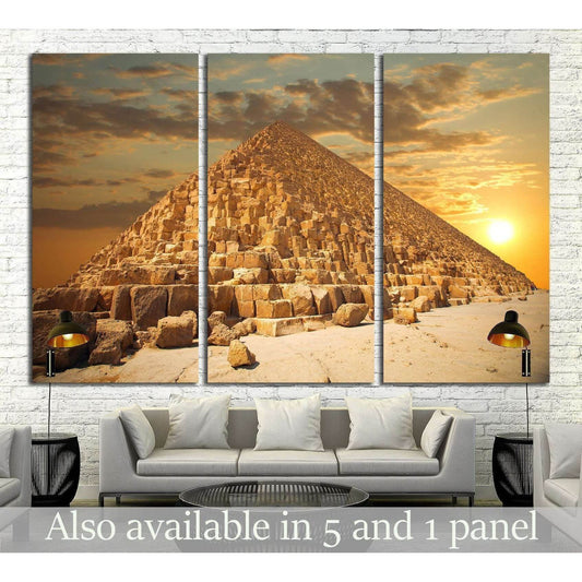 pyramids of the pharaohs in Giza. Cairo, Egypt №2190 Ready to Hang Canvas Print - Zellart Canvas Prints ALL_Products, s-2190