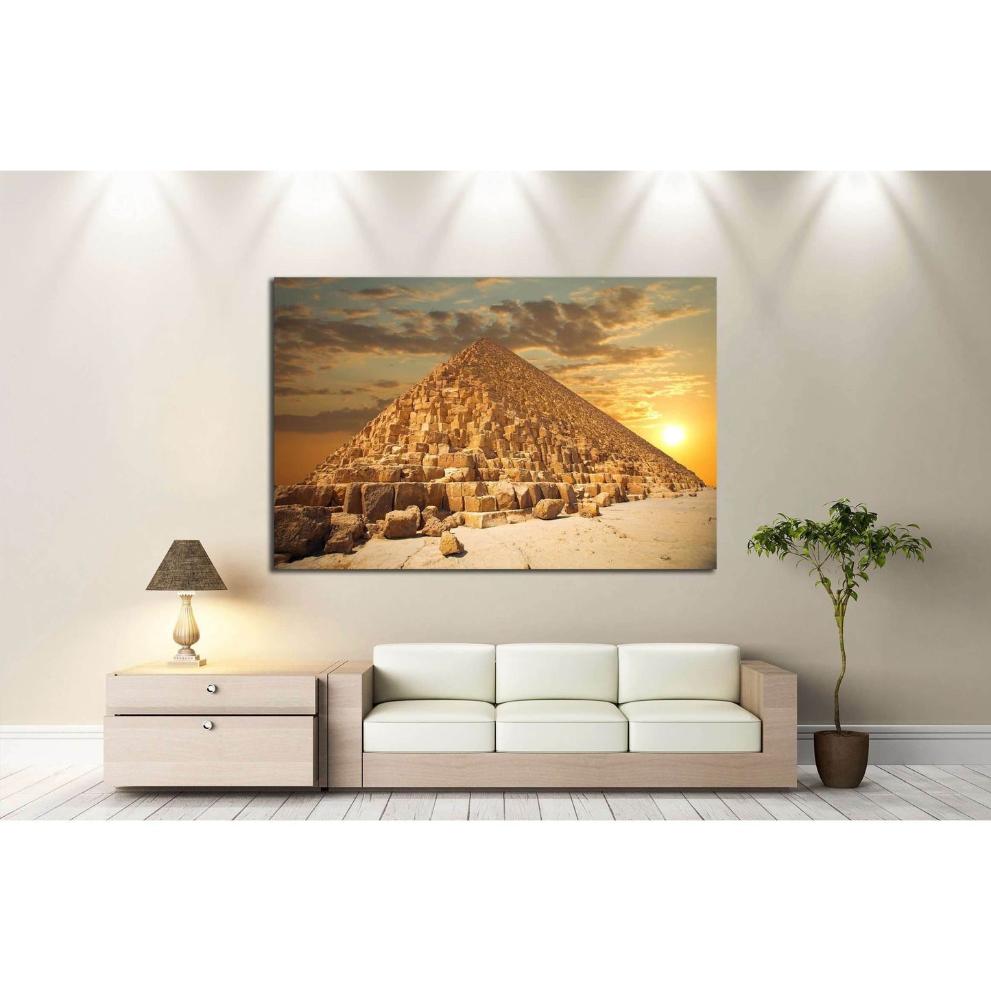 pyramids of the pharaohs in Giza. Cairo, Egypt №2190 Ready to Hang Canvas PrintCanvas art arrives ready to hang, with hanging accessories included and no additional framing required. Every canvas print is hand-crafted, made on-demand at our workshop and e