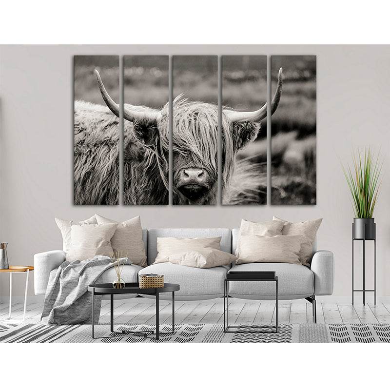 Black and White Highland Cow №04344 Ready to Hang Canvas PrintCanvas art arrives ready to hang, with hanging accessories included and no additional framing required. Every canvas print is hand-crafted, made on-demand at our workshop and expertly stretched