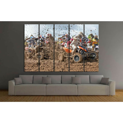 Quad Biker №150 Ready to Hang Canvas Print - Zellart Canvas Prints ALL_Products, wd-150