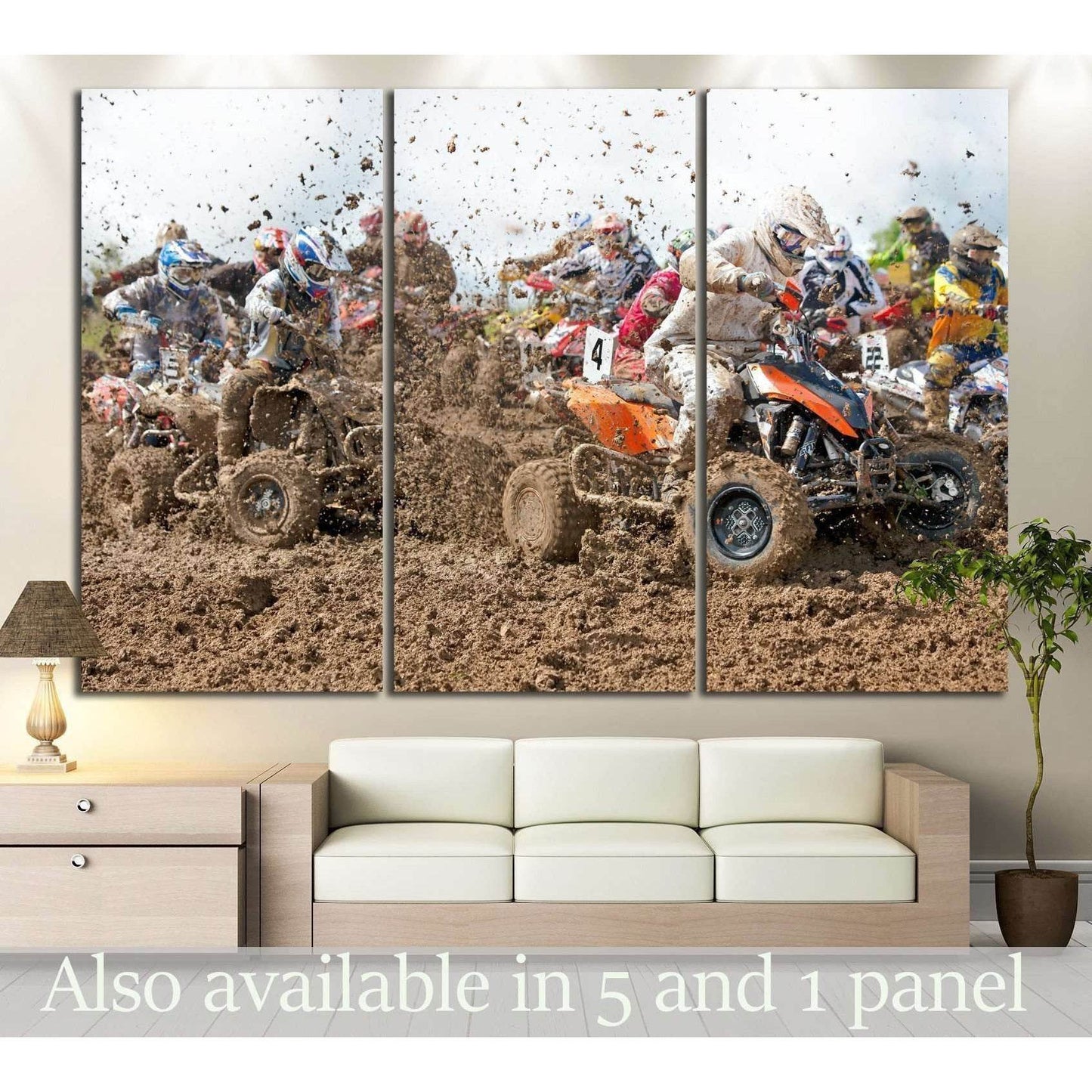 Quad Biker №150 Ready to Hang Canvas Print - Zellart Canvas Prints ALL_Products, wd-150