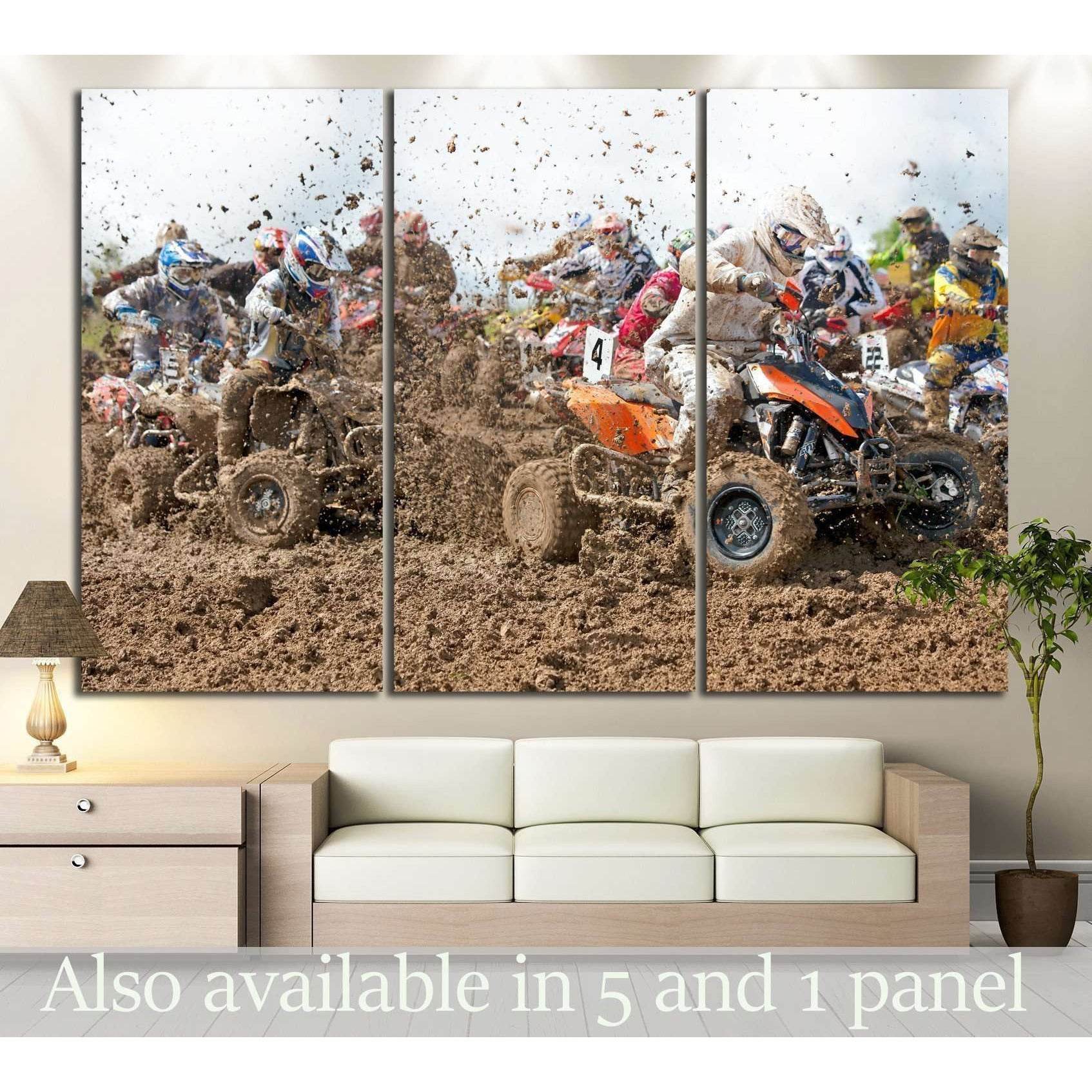Quad Biker №150 Ready to Hang Canvas Print - Zellart Canvas Prints ALL_Products, wd-150