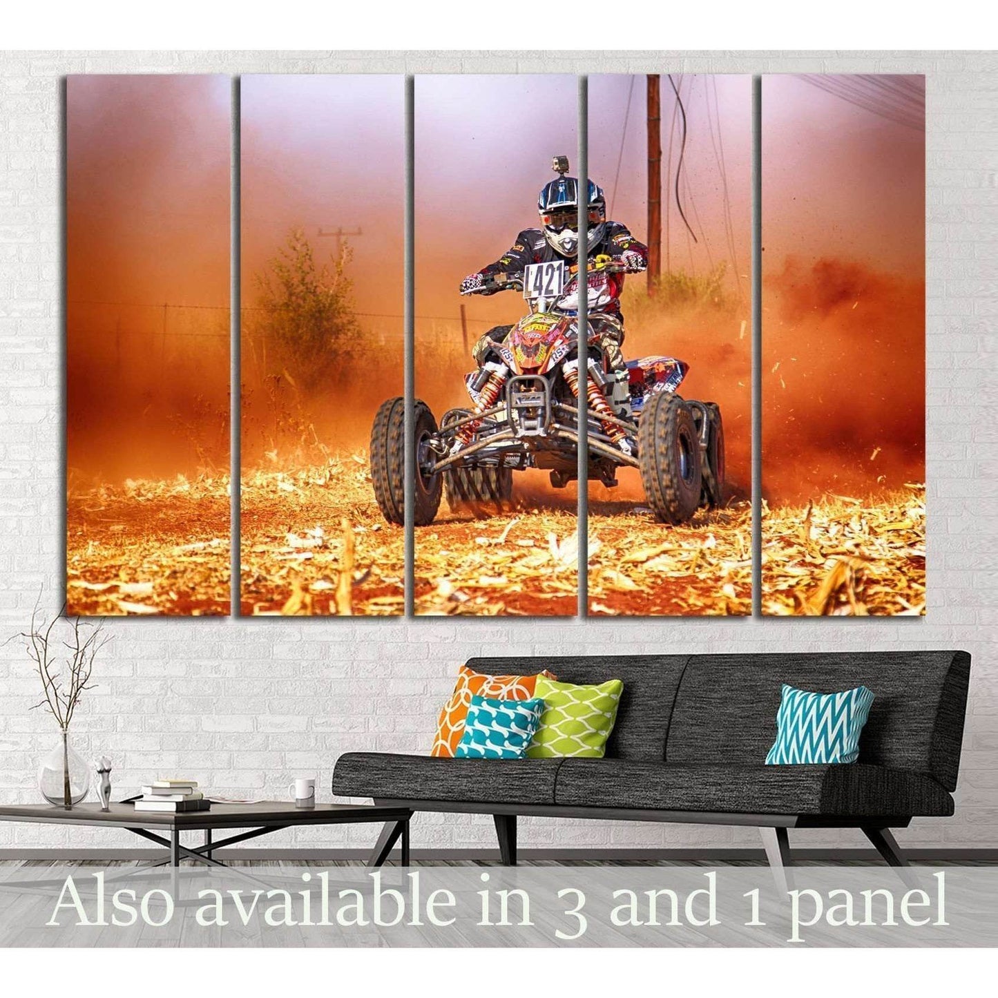 Quad Biker №151 Ready to Hang Canvas Print - Zellart Canvas Prints ALL_Products, wd-151