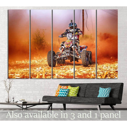 Quad Biker №151 Ready to Hang Canvas Print - Zellart Canvas Prints ALL_Products, wd-151