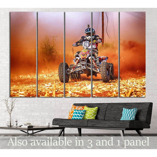 Quad Biker №151 Ready to Hang Canvas Print - Zellart Canvas Prints ALL_Products, wd-151