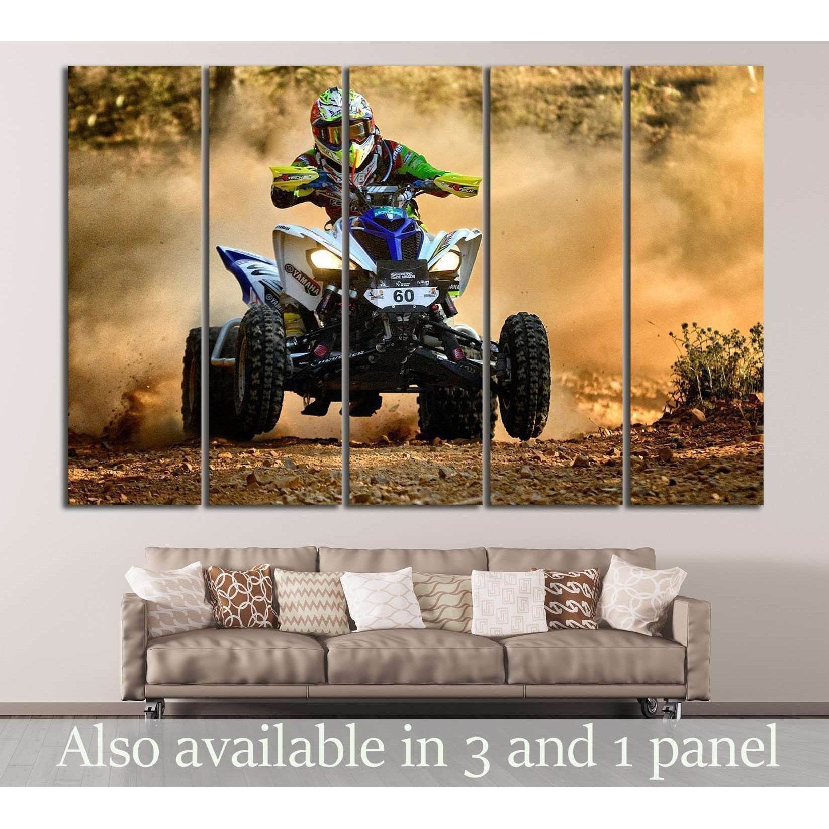 Quad Biker №153 Ready to Hang Canvas Print - Zellart Canvas Prints ALL_Products, wd-153