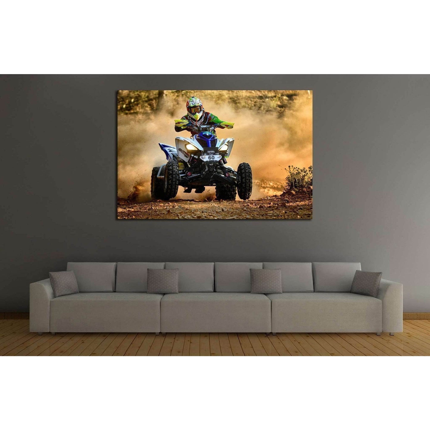 Quad Biker №153 Ready to Hang Canvas Print - Zellart Canvas Prints ALL_Products, wd-153