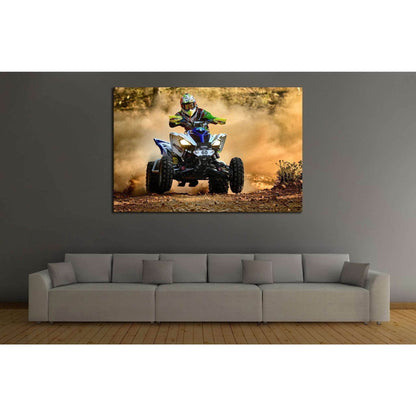 Quad Biker №153 Ready to Hang Canvas Print - Zellart Canvas Prints ALL_Products, wd-153