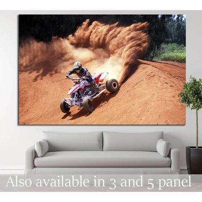 Quad Biker №154 Ready to Hang Canvas Print - Zellart Canvas Prints ALL_Products, wd-154