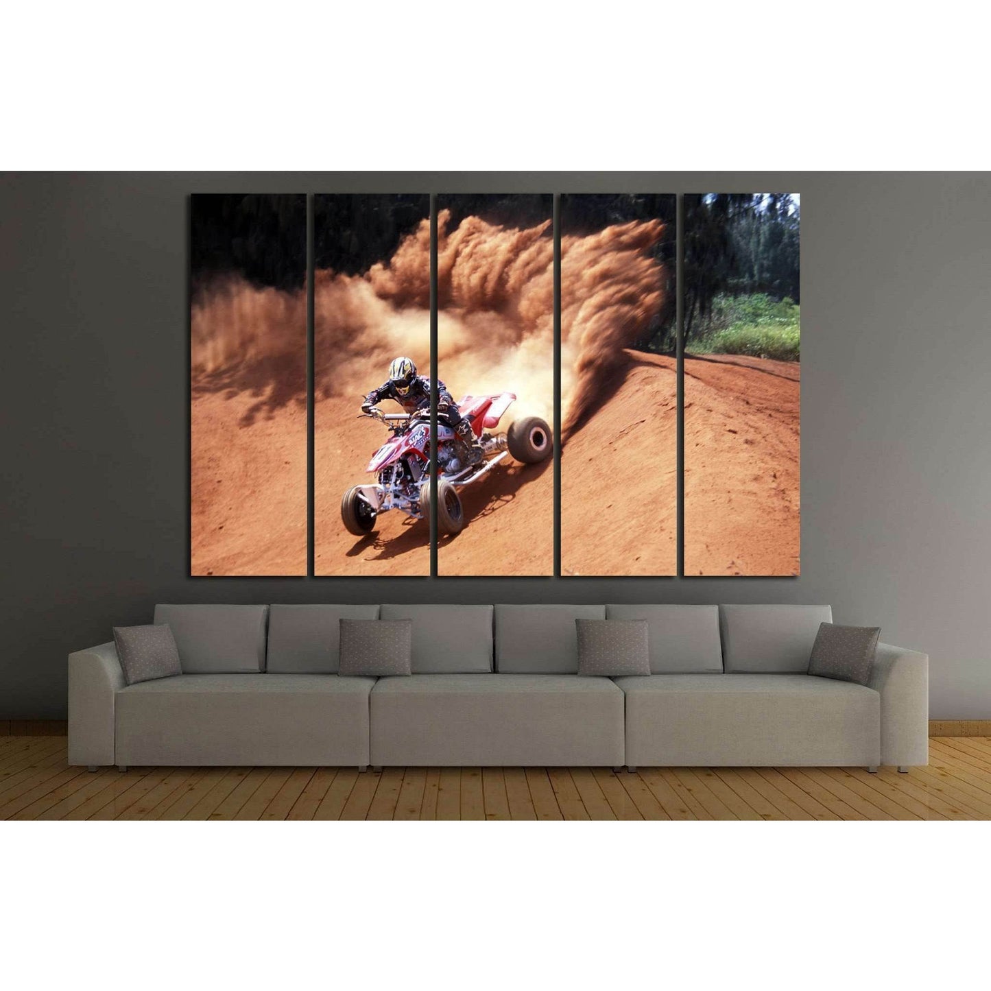 Quad Biker №154 Ready to Hang Canvas Print - Zellart Canvas Prints ALL_Products, wd-154