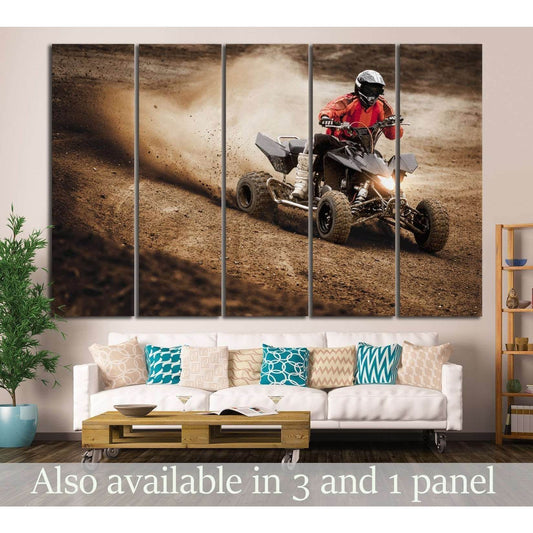 Quad Biker №155 Ready to Hang Canvas Print - Zellart Canvas Prints ALL_Products, wd-155