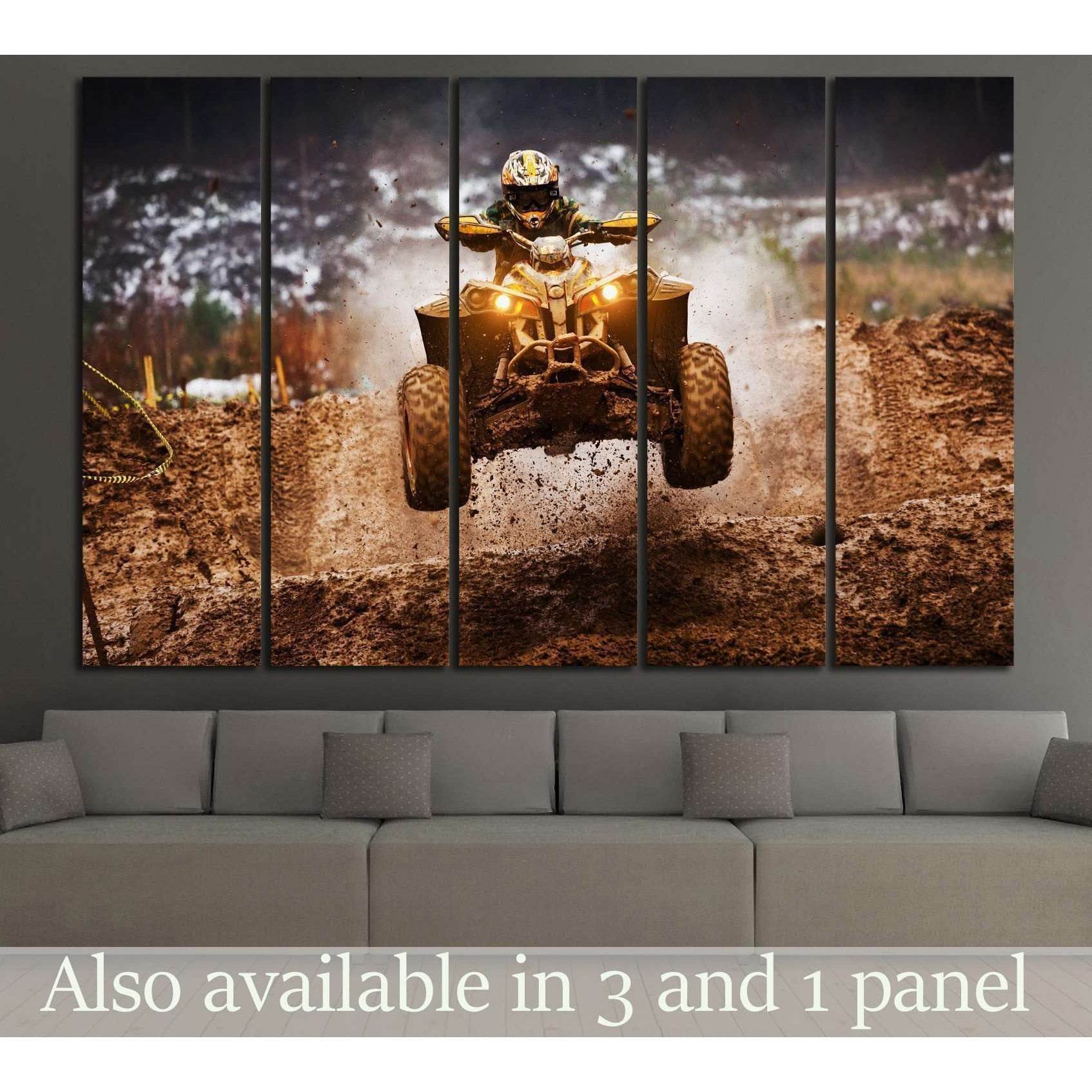 Quad Biker №149 Ready to Hang Canvas PrintCanvas art arrives ready to hang, with hanging accessories included and no additional framing required. Every canvas print is hand-crafted, made on-demand at our workshop and expertly stretched around 100% North A
