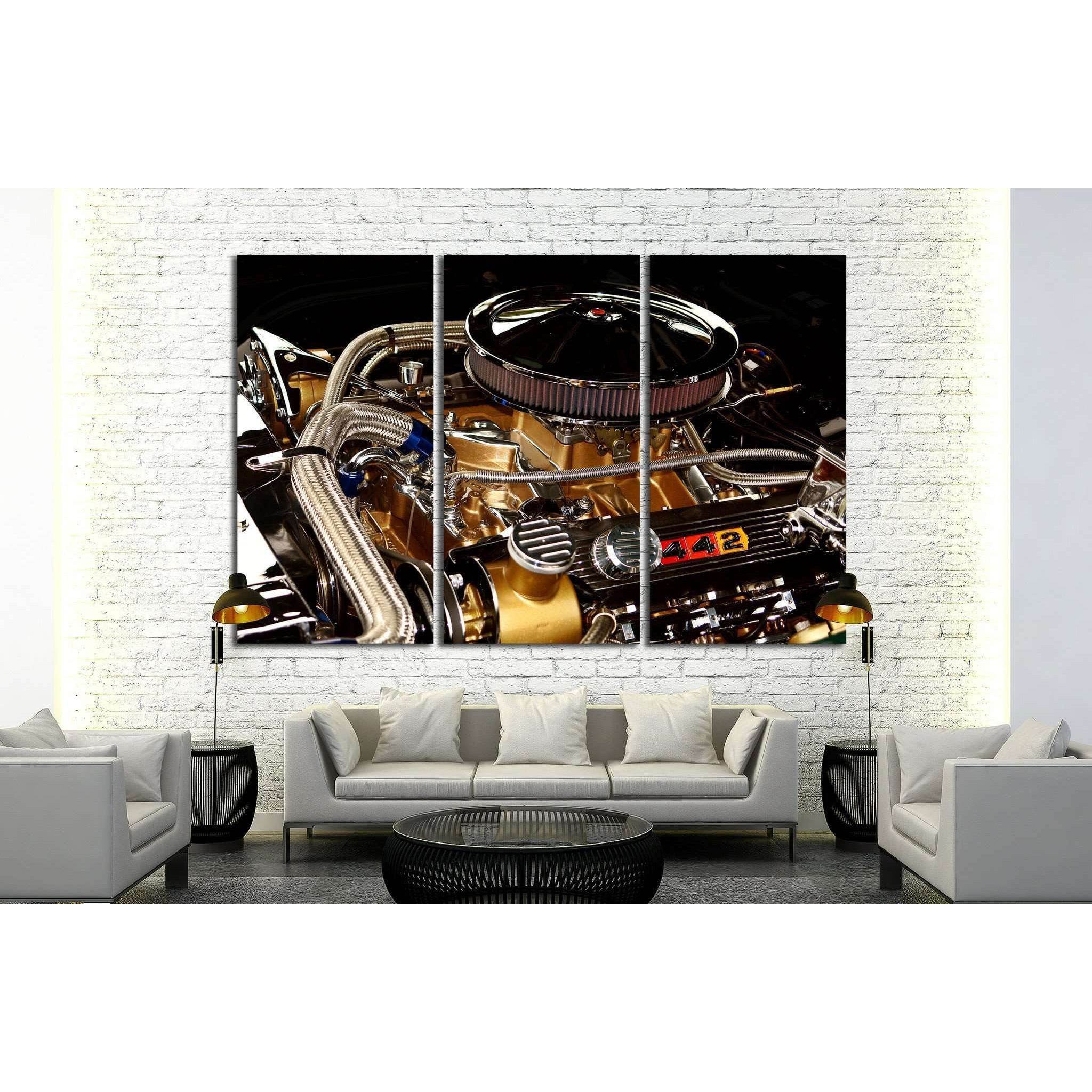 Race Car Engine №517 Ready to Hang Canvas Print