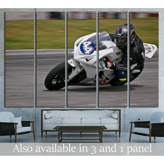 Race of Ukrainian Superstock Championship on Chaika motordrome №2471 Ready to Hang Canvas Print - Zellart Canvas Prints ALL_Products, s-2471