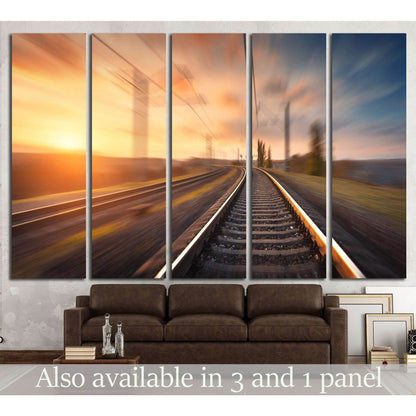 Railroad travel, railway tourism, Transportation №1304 Ready to Hang Canvas Print - Zellart Canvas Prints ALL_Products, s-1304