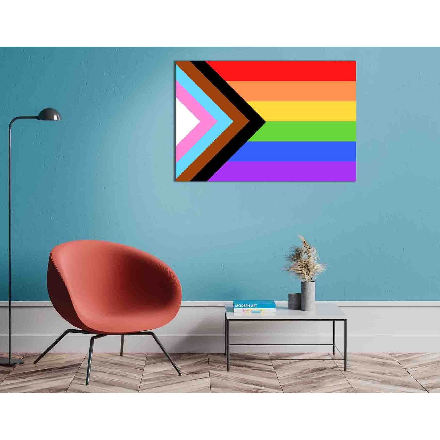 Rainbow pride flag №2116 Ready to Hang Canvas Print - Zellart Canvas Prints 2116, ALL_Products