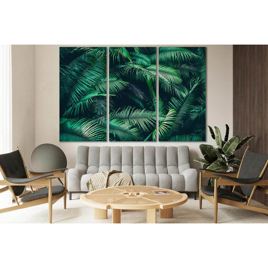 Rainforest Leaf Texture №SL1085 Ready to Hang Canvas Print - Zellart Canvas Prints 0new, ALL_Products, Trees Wall Art