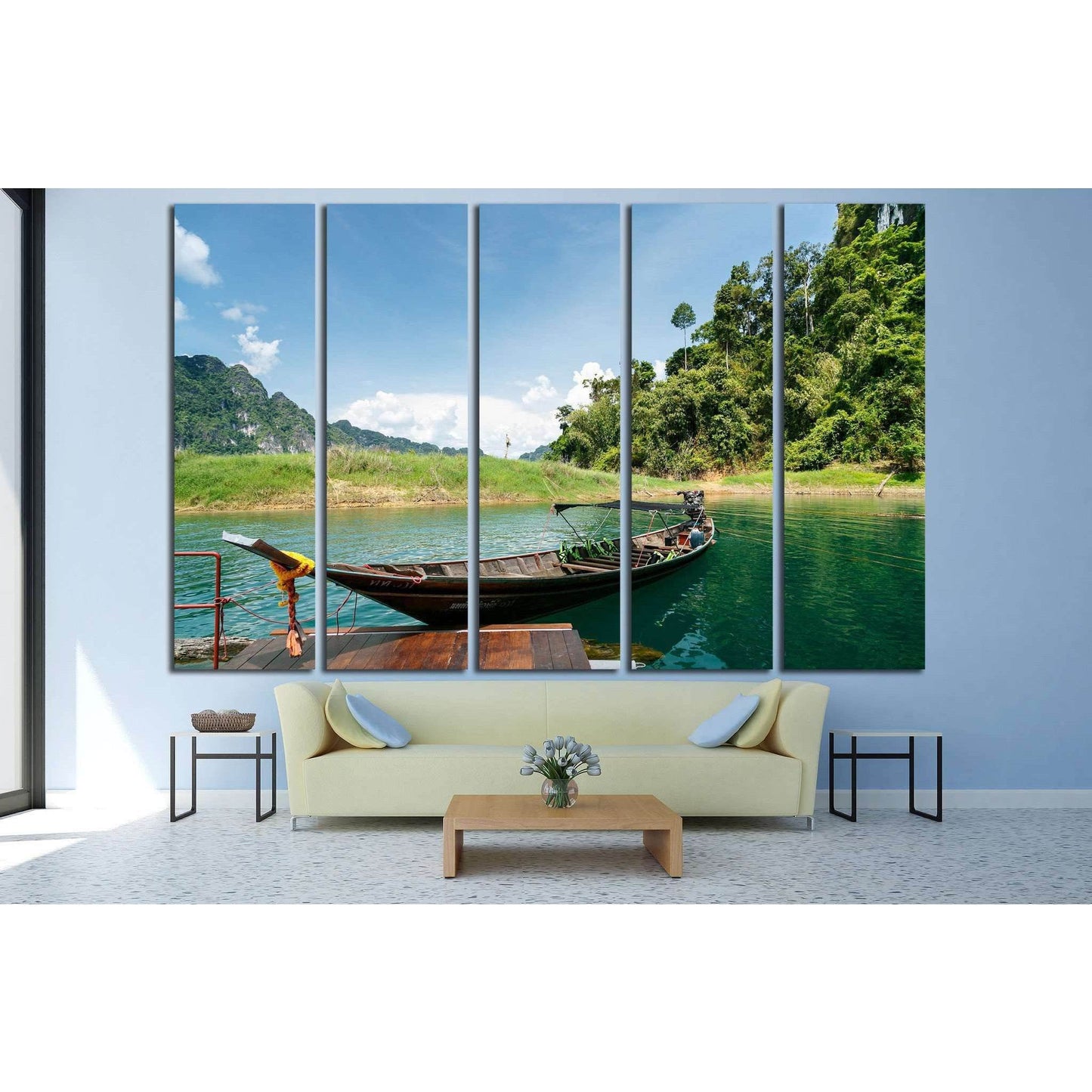 Ratchaprapa Dam, thailand №875 Ready to Hang Canvas Print - Zellart Canvas Prints ALL_Products, s-875