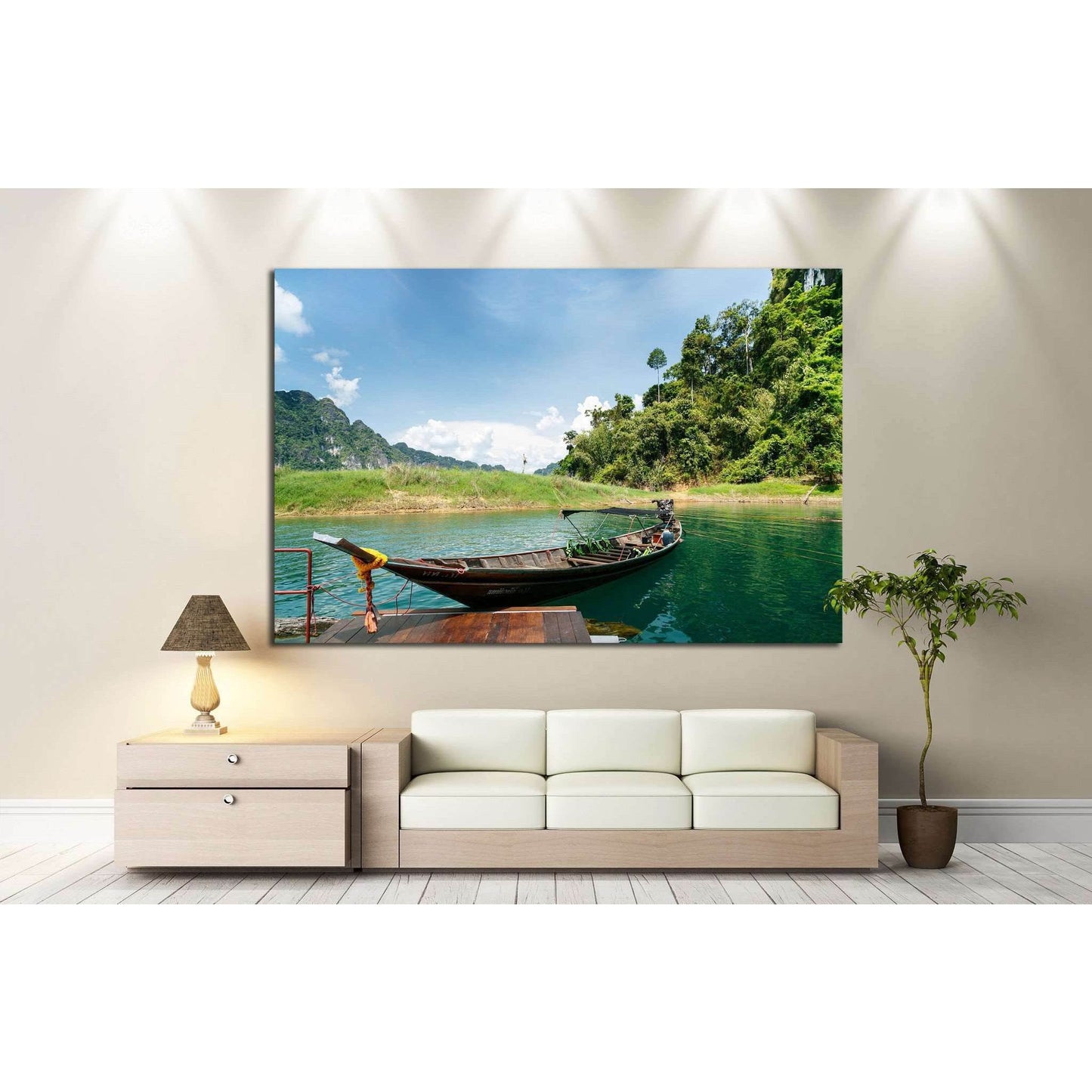 Ratchaprapa Dam, thailand №875 Ready to Hang Canvas Print - Zellart Canvas Prints ALL_Products, s-875