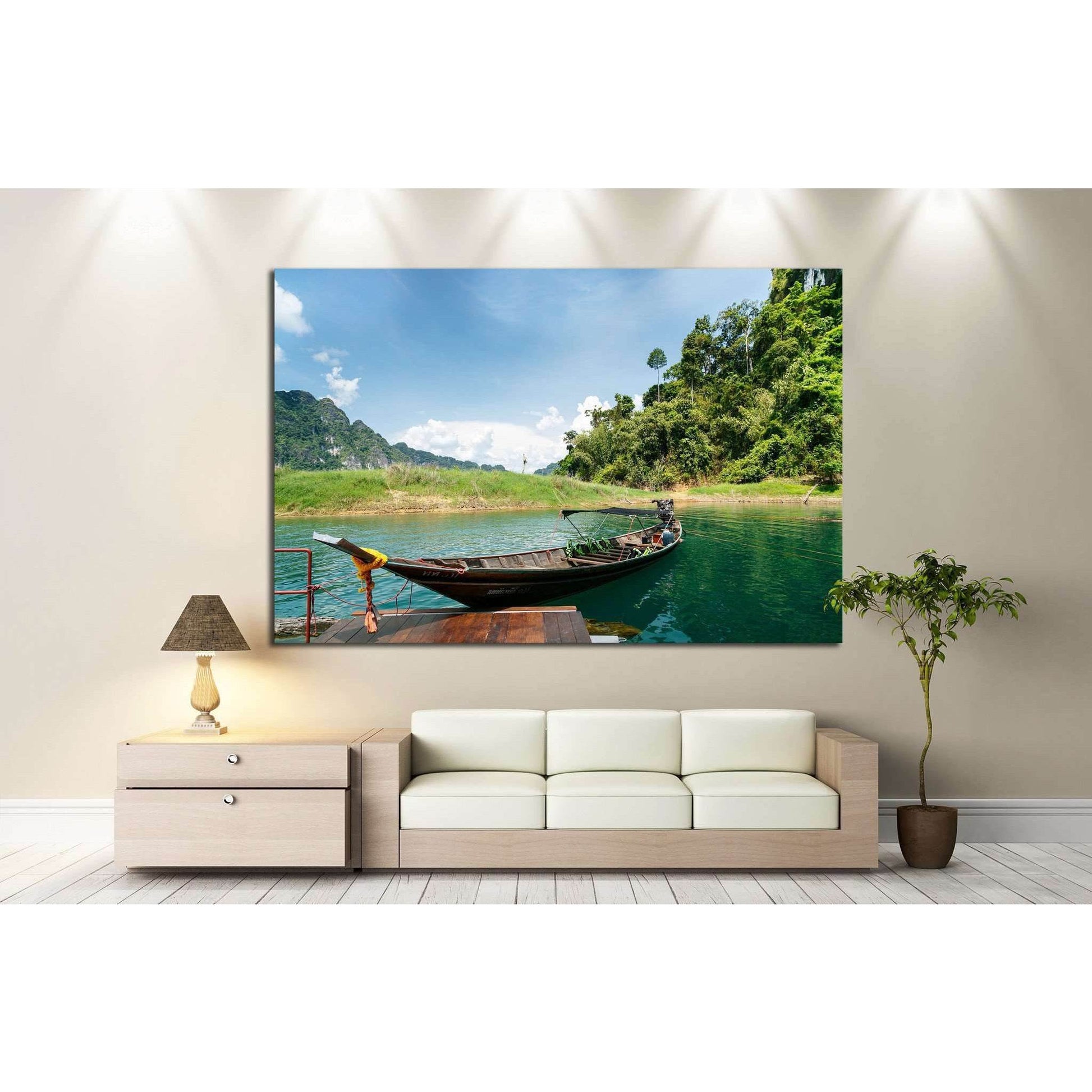 Ratchaprapa Dam, thailand №875 Ready to Hang Canvas Print - Zellart Canvas Prints ALL_Products, s-875