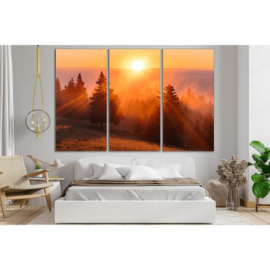 Rays Of Morning №SL264 Ready to Hang Canvas Print - Zellart Canvas Prints 0new, ALL_Products, SUNRISE & SUNSET WALL ART