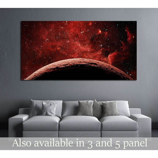 Red planet and galaxy. Elements of this image furnished by NASA №2428 Ready to Hang Canvas Print - Zellart Canvas Prints ALL_Products, s-2428