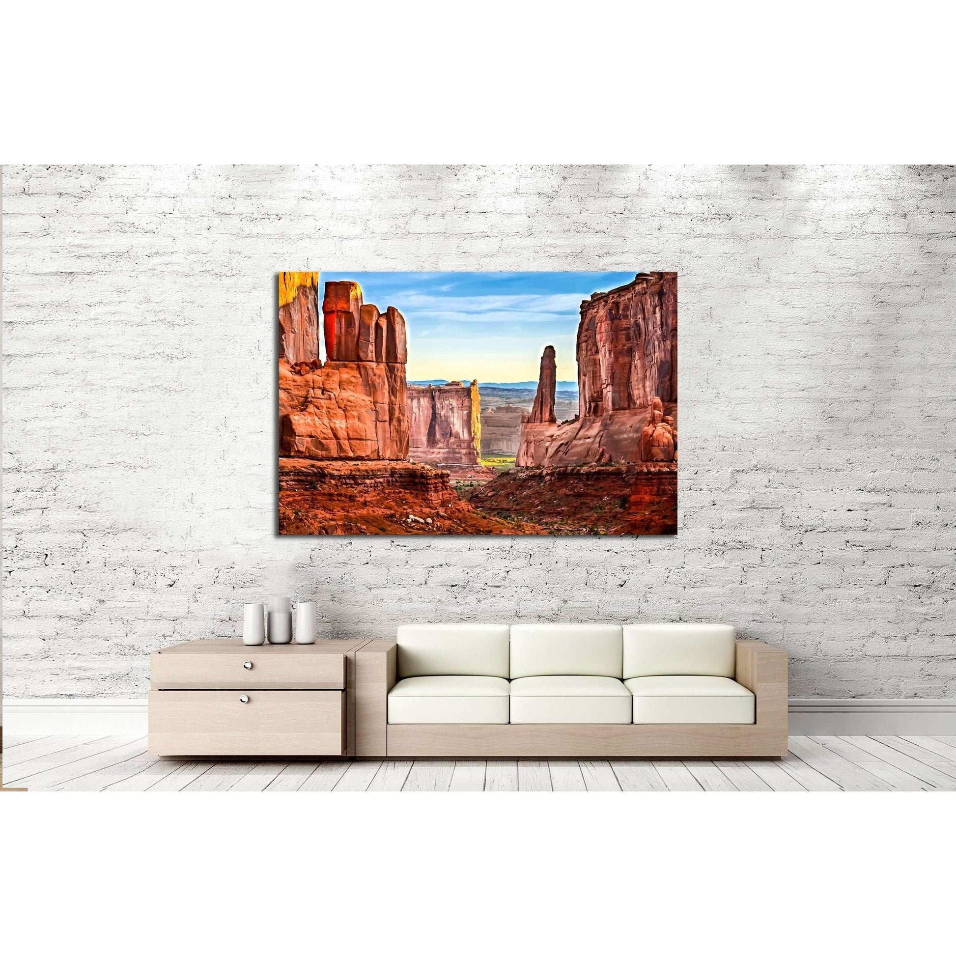 Red rock canyon mountain landscape. Grand Canyon landscape №2902 Ready to Hang Canvas Print - Zellart Canvas Prints ALL_Products, s-2902