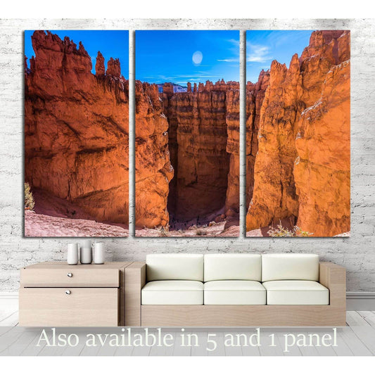 Red rock canyon. Mountain pass landscape №2822 Ready to Hang Canvas Print - Zellart Canvas Prints ALL_Products, s-2822
