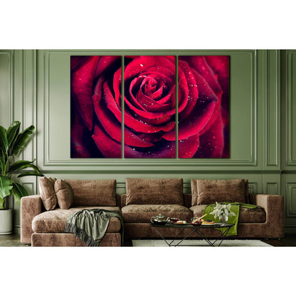 Red Rose Flower №SL705 Ready to Hang Canvas Print - Zellart Canvas Prints 0new, ALL_Products, Floral & Botanical Wall Art