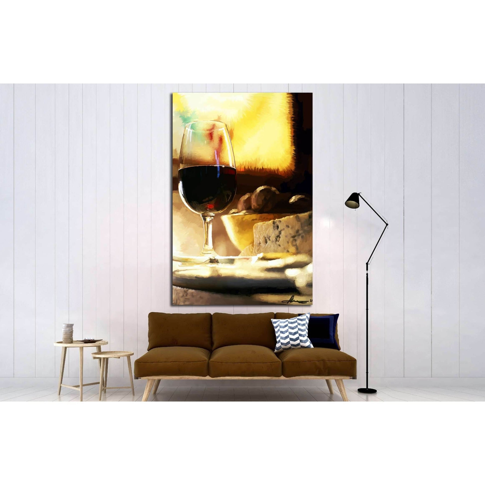 Red Wine Oil Painting №3476 Ready to Hang Canvas PrintCanvas art arrives ready to hang, with hanging accessories included and no additional framing required. Every canvas print is hand-crafted, made on-demand at our workshop and expertly stretched around