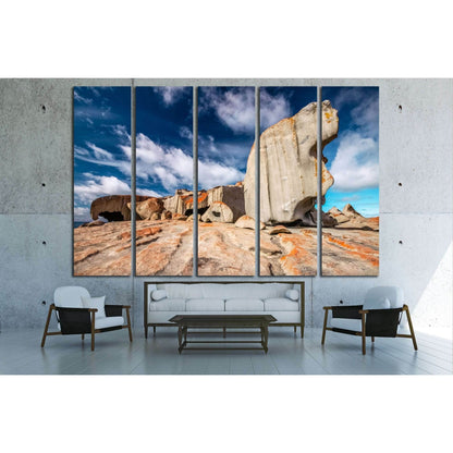Remarkable rocks with blue and white sky,South Australia №2524 Ready to Hang Canvas Print - Zellart Canvas Prints ALL_Products, s-2524