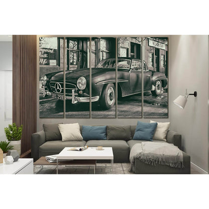 Retro Sports Car Photo №SL1422 Ready to Hang Canvas Print - Zellart Canvas Prints 0new, ALL_Products, Engine