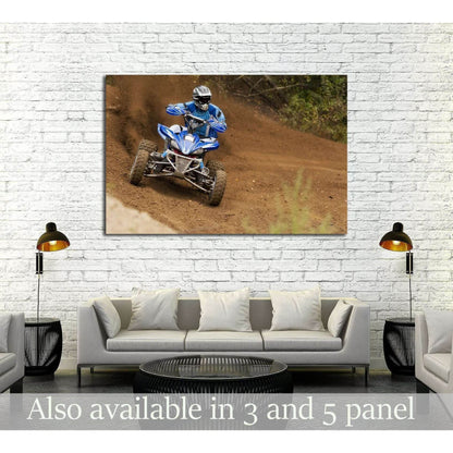 Rider driving in the race №2479 Ready to Hang Canvas Print - Zellart Canvas Prints ALL_Products, s-2479