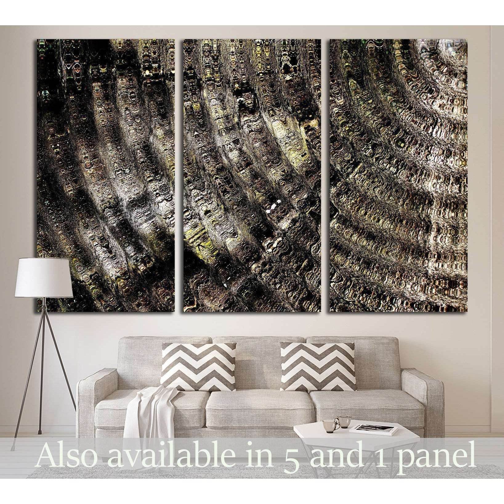 ripple radial weave texture №1587 Ready to Hang Canvas Print