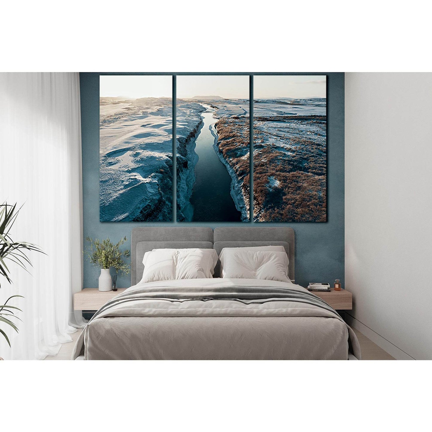 River In Iceland №SL1313 Ready to Hang Canvas Print - Zellart Canvas Prints 0new, ALL_Products, Glacials