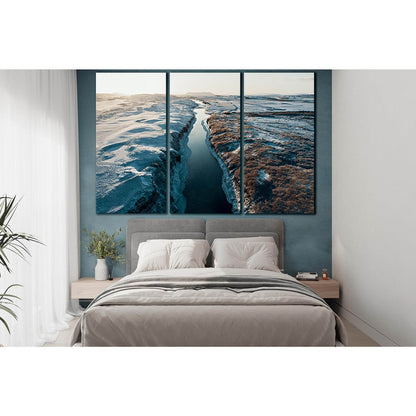 River In Iceland №SL1313 Ready to Hang Canvas Print - Zellart Canvas Prints 0new, ALL_Products, Glacials