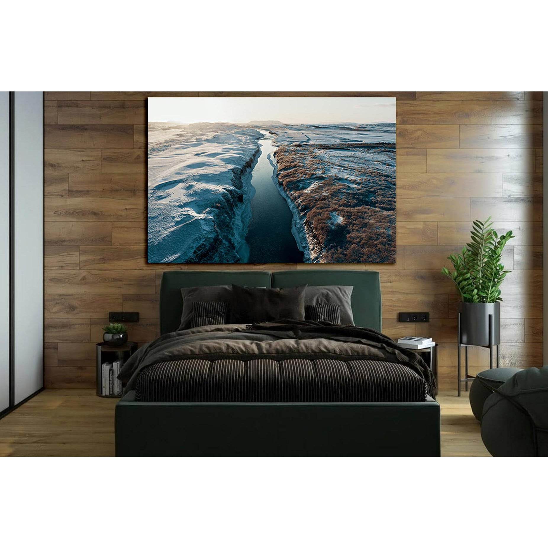 River In Iceland №SL1313 Ready to Hang Canvas Print - Zellart Canvas Prints 0new, ALL_Products, Glacials