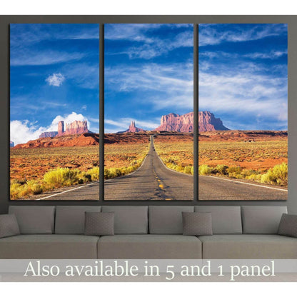 Road to the Monument Valley №1980 Ready to Hang Canvas Print - Zellart Canvas Prints ALL_Products, s-1980