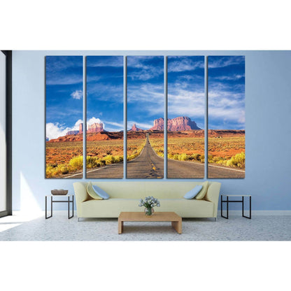 Road to the Monument Valley №1980 Ready to Hang Canvas Print - Zellart Canvas Prints ALL_Products, s-1980