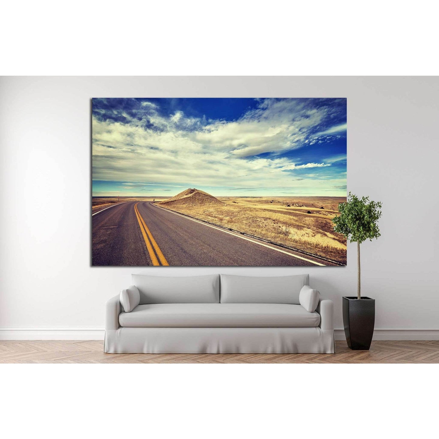 road, USA №868 Ready to Hang Canvas Print - Zellart Canvas Prints ALL_Products, s-868