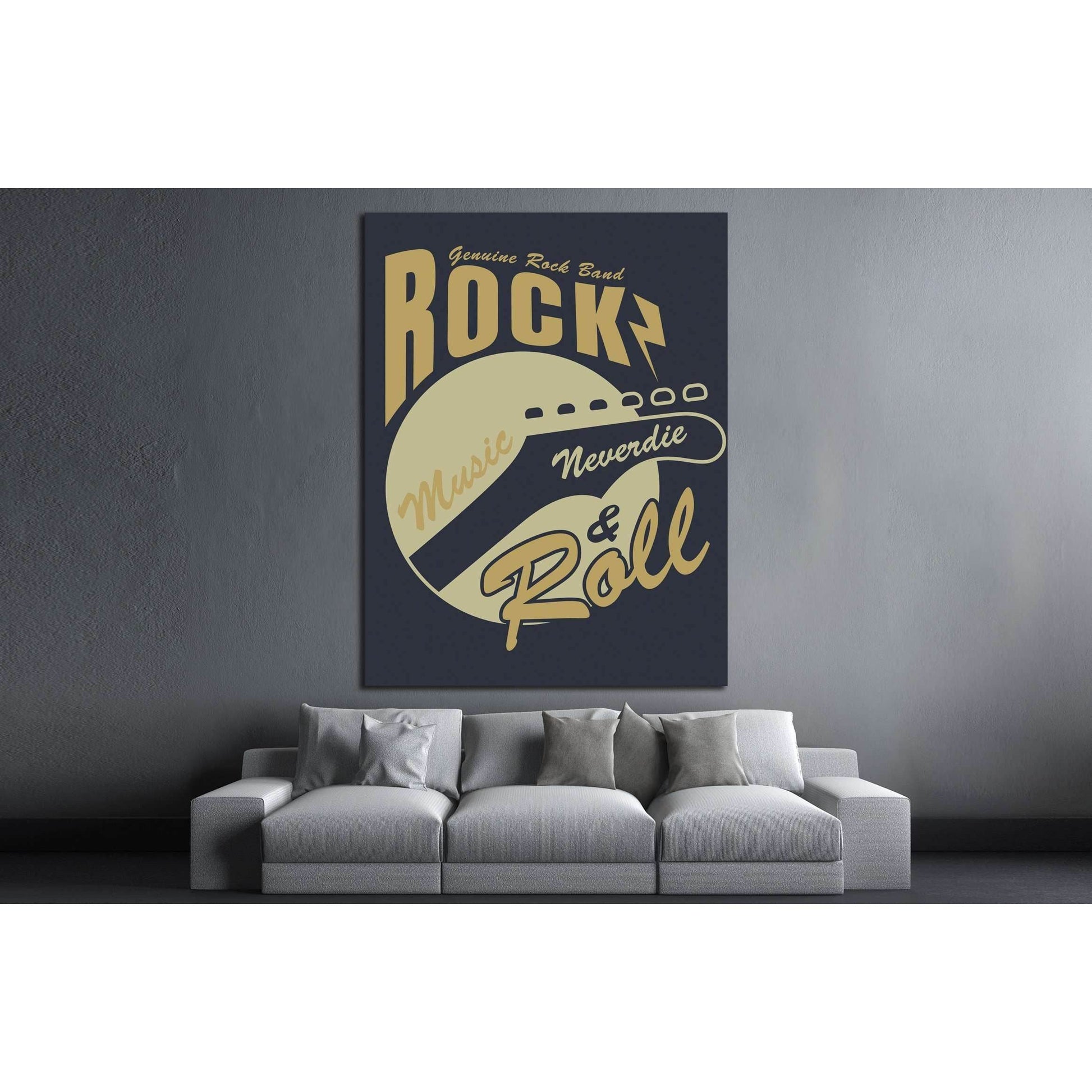 rockandroll №4589 Ready to Hang Canvas Print - Zellart Canvas Prints ALL_Products, s-4589