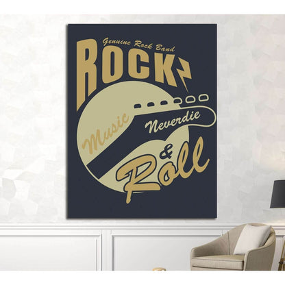 rockandroll №4589 Ready to Hang Canvas Print - Zellart Canvas Prints ALL_Products, s-4589