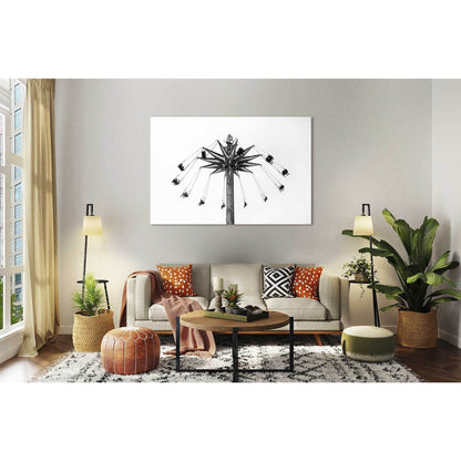 Roller coast №D2841 Ready to Hang Canvas Print - Zellart Canvas Prints 0new, ALL_Products, Black & White Wall Art