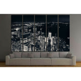 Rooftop night view of New York City downtown №1369 Ready to Hang Canvas Print