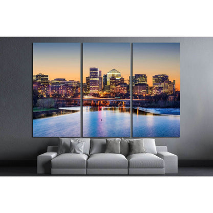 Rosslyn, Arlington, Virginia, USA skyline on the Potomac River №1363 Ready to Hang Canvas Print - Zellart Canvas Prints ALL_Products, s-1363