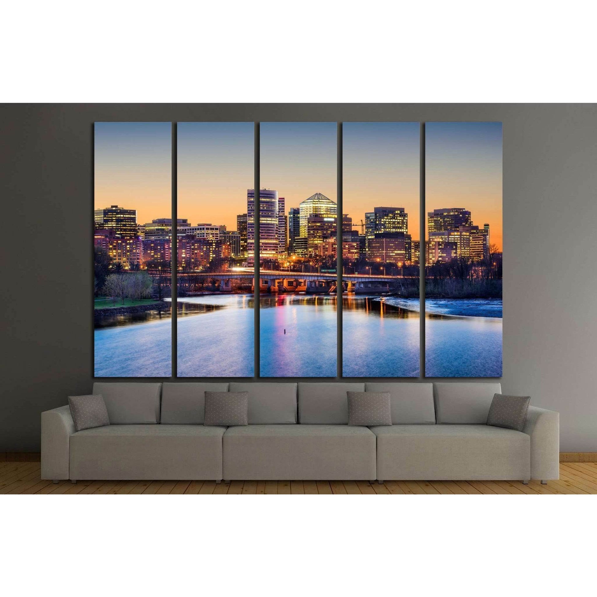 Rosslyn, Arlington, Virginia, USA skyline on the Potomac River №1363 Ready to Hang Canvas PrintCanvas art arrives ready to hang, with hanging accessories included and no additional framing required. Every canvas print is hand-crafted, made on-demand at ou