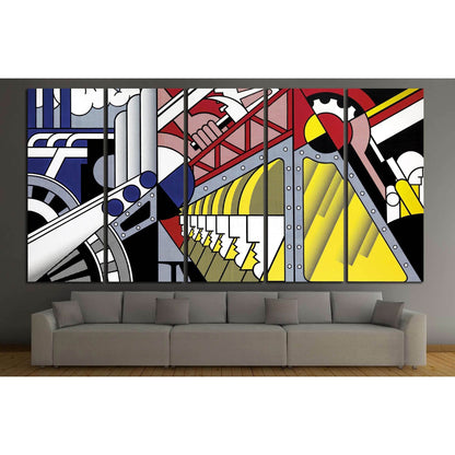 roy lichtenstein study for preparedness №3289 Ready to Hang Canvas Print - Zellart Canvas Prints ALL_Products, s-3289